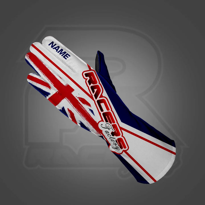 Racers Factory British Flag Karting Gloves