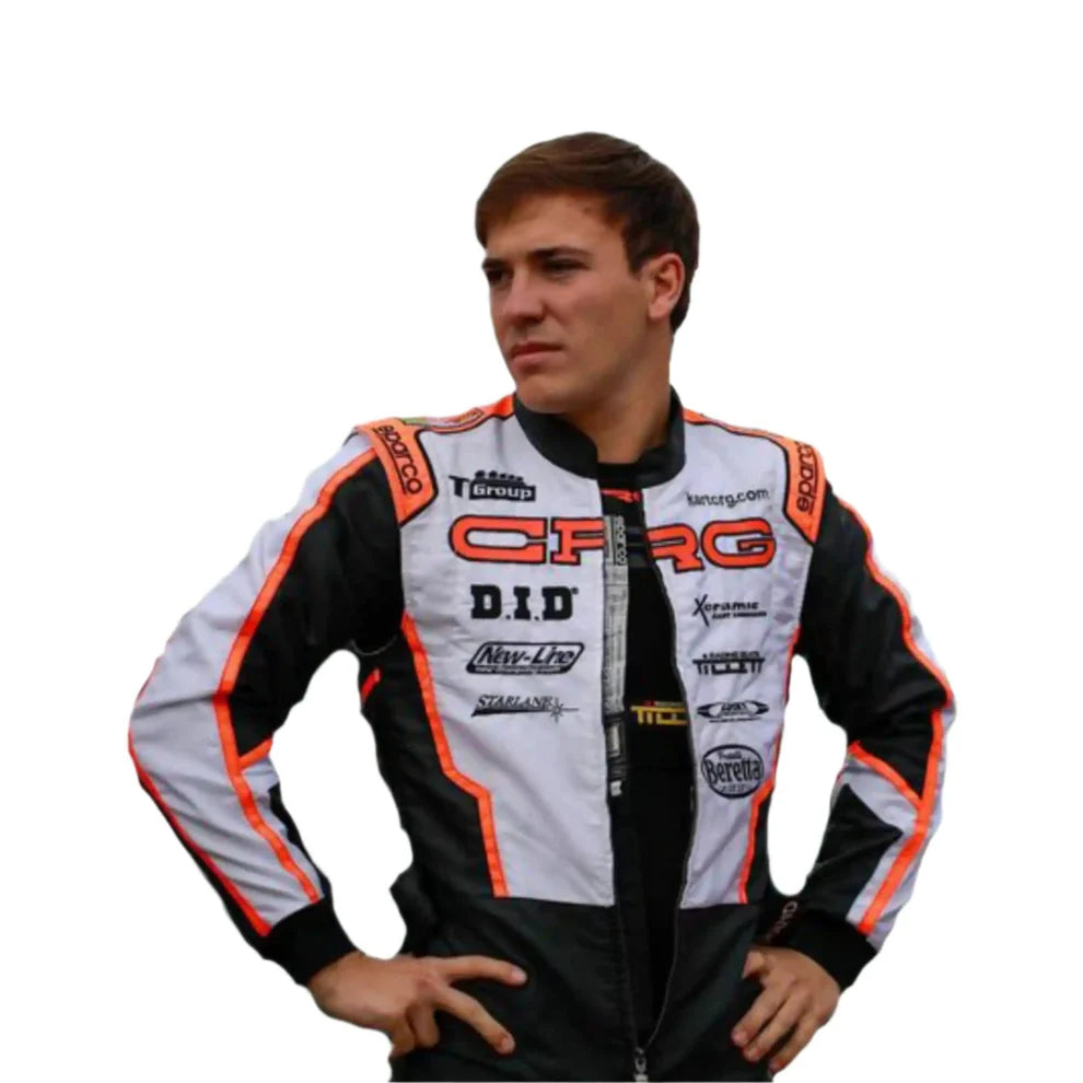 2017 CRG Inspired Go-Kart Racing Suit | Premium Orange & Black