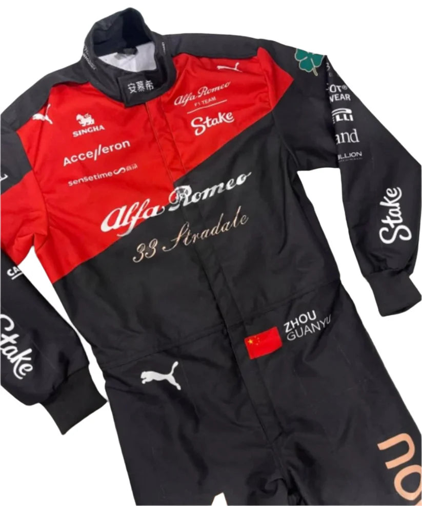 2023 Zhou Guanyu Italian GP Formula 1 Replica Racing Suit