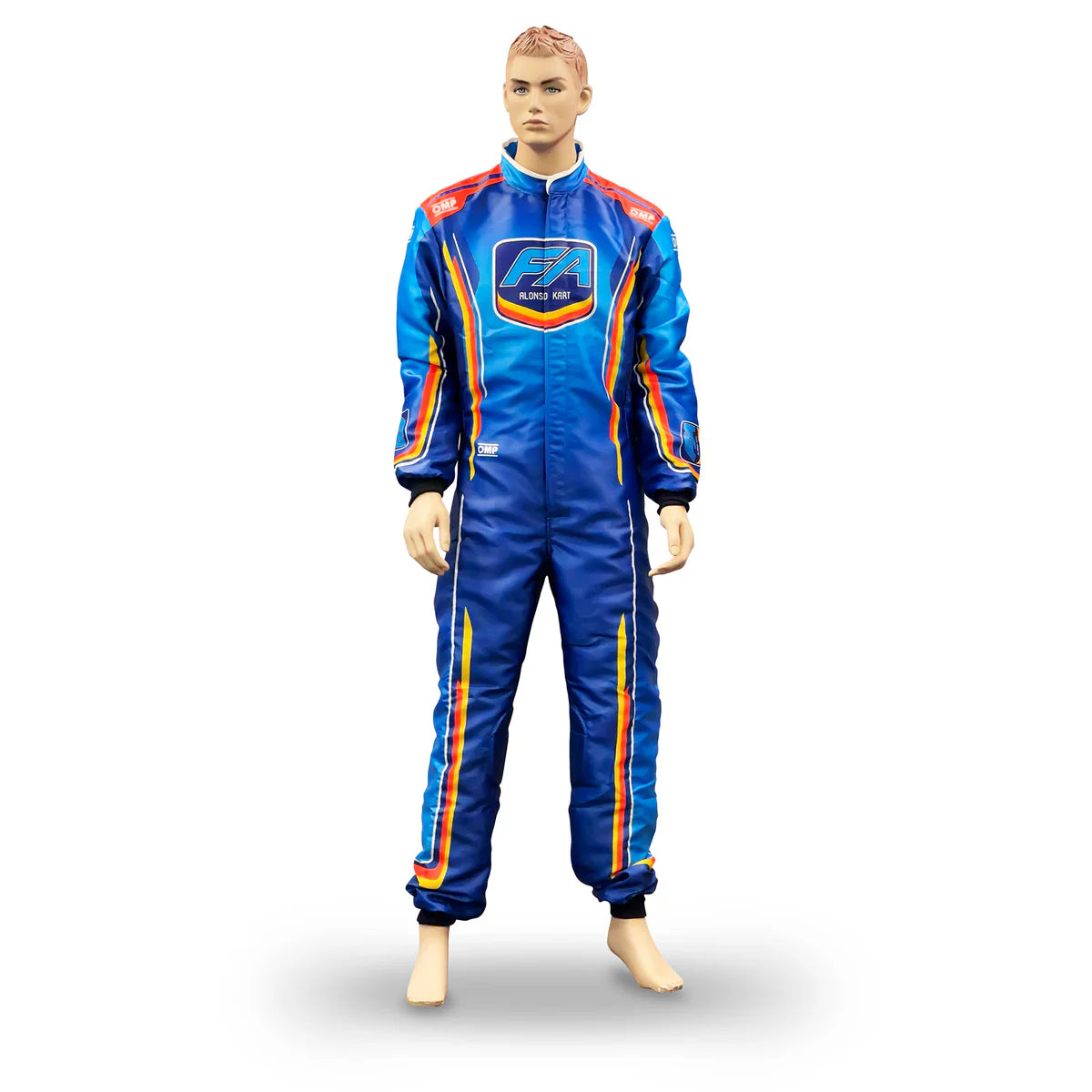 2025 FA Kart inspired Light Blue and Yellow professional kart racing suit - Racers Factory