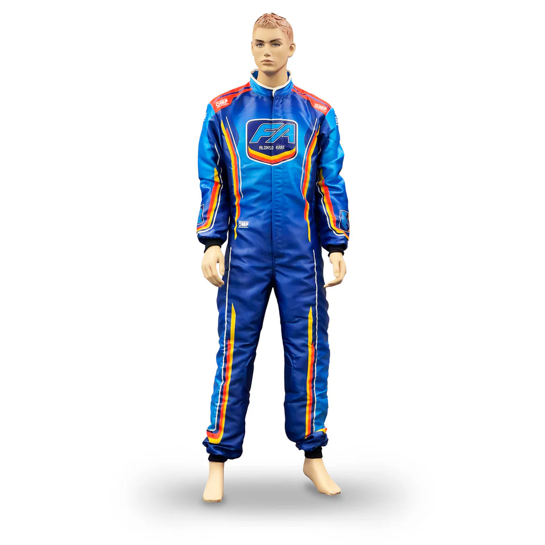2025 FA Kart inspired Light Blue and Yellow professional kart racing suit - Racers Factory