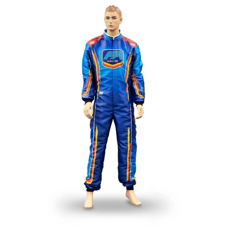 2025 FA Kart inspired Light Blue and Yellow professional kart racing suit - Racers Factory