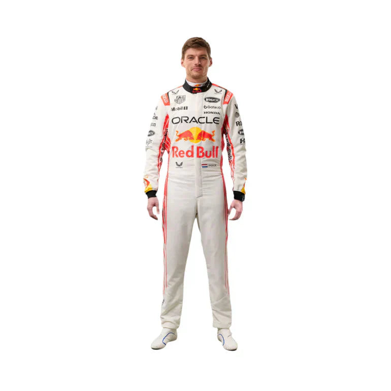 2025 Max Verstappen Japanese GP special edition White and Red professional kart racing suit - Racers Factory