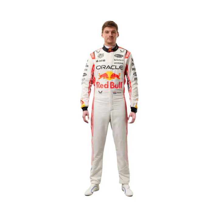 2025 Max Verstappen Japanese GP special edition White and Red professional kart racing suit - Racers Factory