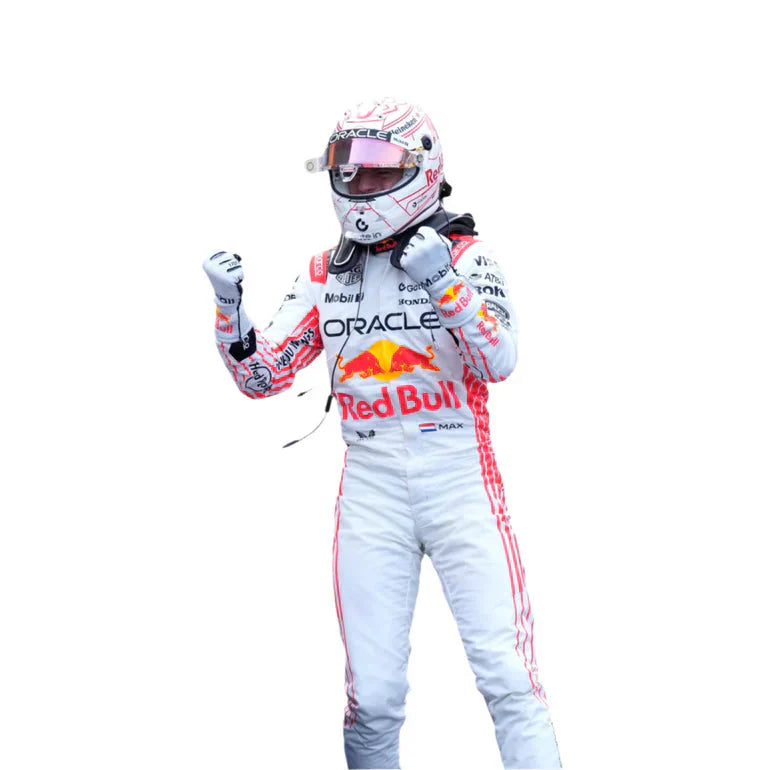 2025 Max Verstappen Japanese GP special edition White and Red professional kart racing suit - Racers Factory yes
