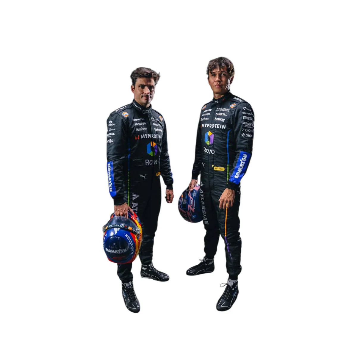 2026 Carlos Sainz replica Williams F1 Team Royal Blue and Yellow professional kart racing suit - Racers Factory 2
