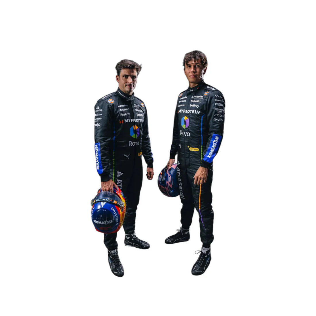 2026 Carlos Sainz replica Williams F1 Team Royal Blue and Yellow professional kart racing suit - Racers Factory 2