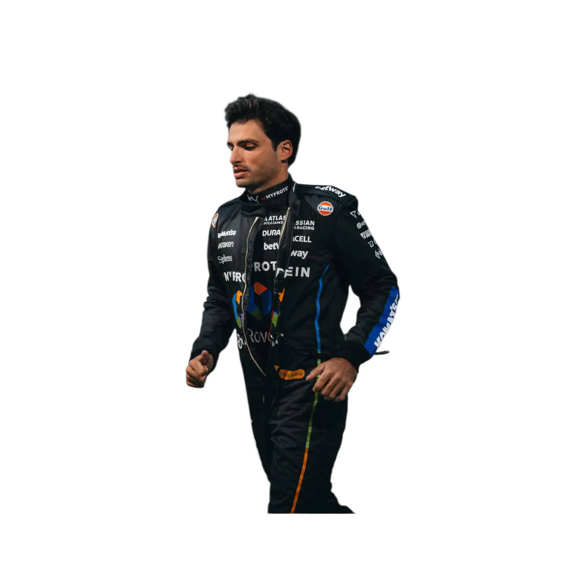 2026 Carlos Sainz replica Williams F1 Team Royal Blue and Yellow professional kart racing suit - Racers Factory 3
