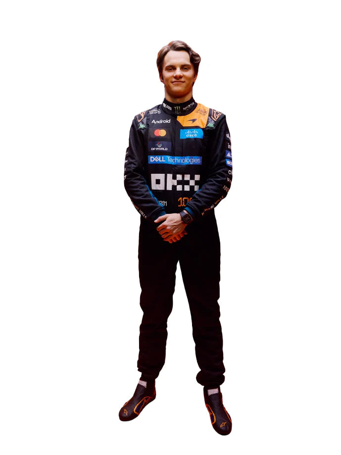 2026 Lando Norris and Oscar Piastri Monaco GP special tribute Yellow Green and Blue professional kart racing suit - Racers Factory 3