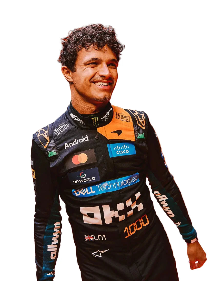 2026 Lando Norris and Oscar Piastri Monaco GP special tribute Yellow Green and Blue professional kart racing suit - Racers Factory 4