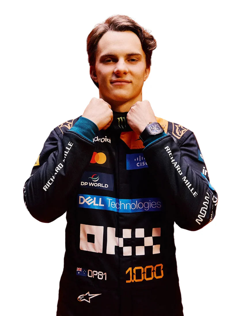 2026 Lando Norris and Oscar Piastri Monaco GP special tribute Yellow Green and Blue professional kart racing suit - Racers Factory 5
