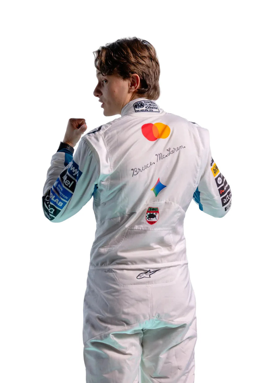 2026 Lando Norris and Oscar Piastri Special White Heritage British GP Papaya professional kart racing suit - Racers Factory 9