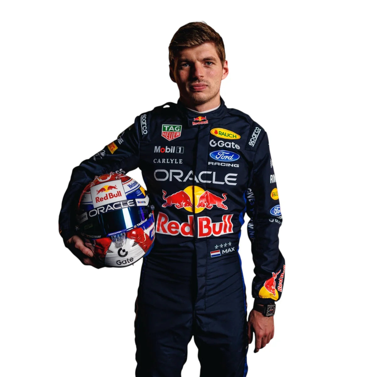 2026 Red Bull Racing Max Verstappen replica Navy Blue and Yellow professional kart racing suit - Racers Factory half
