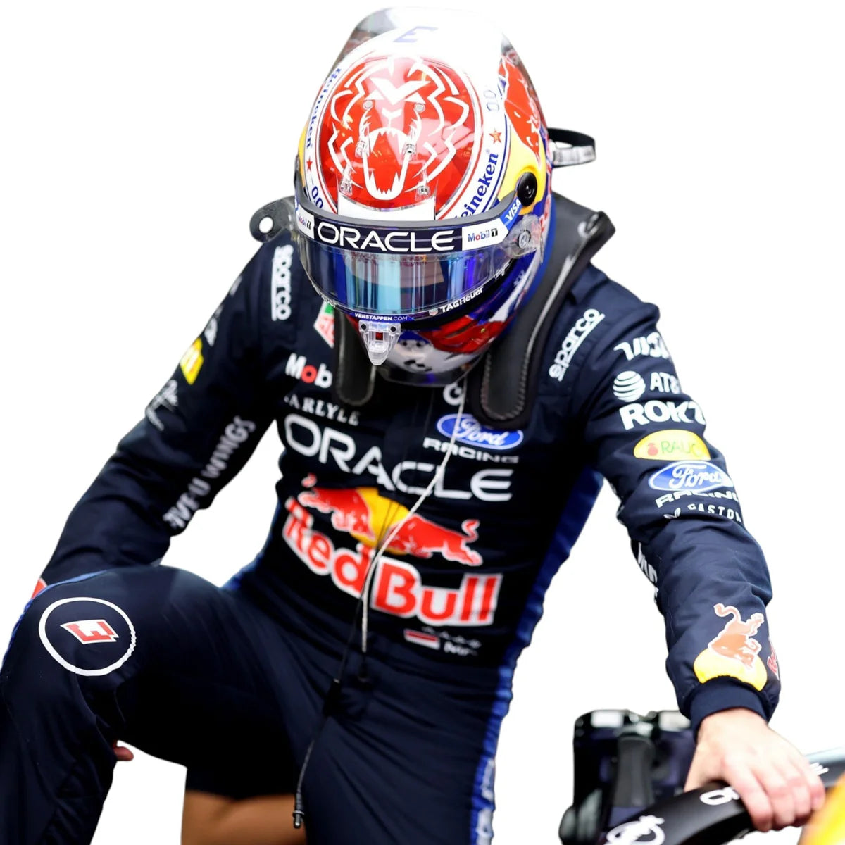 2026 Red Bull Racing Max Verstappen replica Navy Blue and Yellow professional kart racing suit - Racers Factory sit