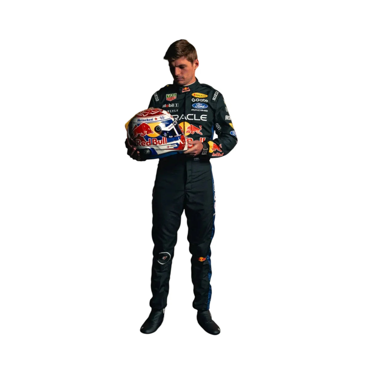 2026 Red Bull Racing Max Verstappen replica Navy Blue and Yellow professional kart racing suit - Racers Factory
