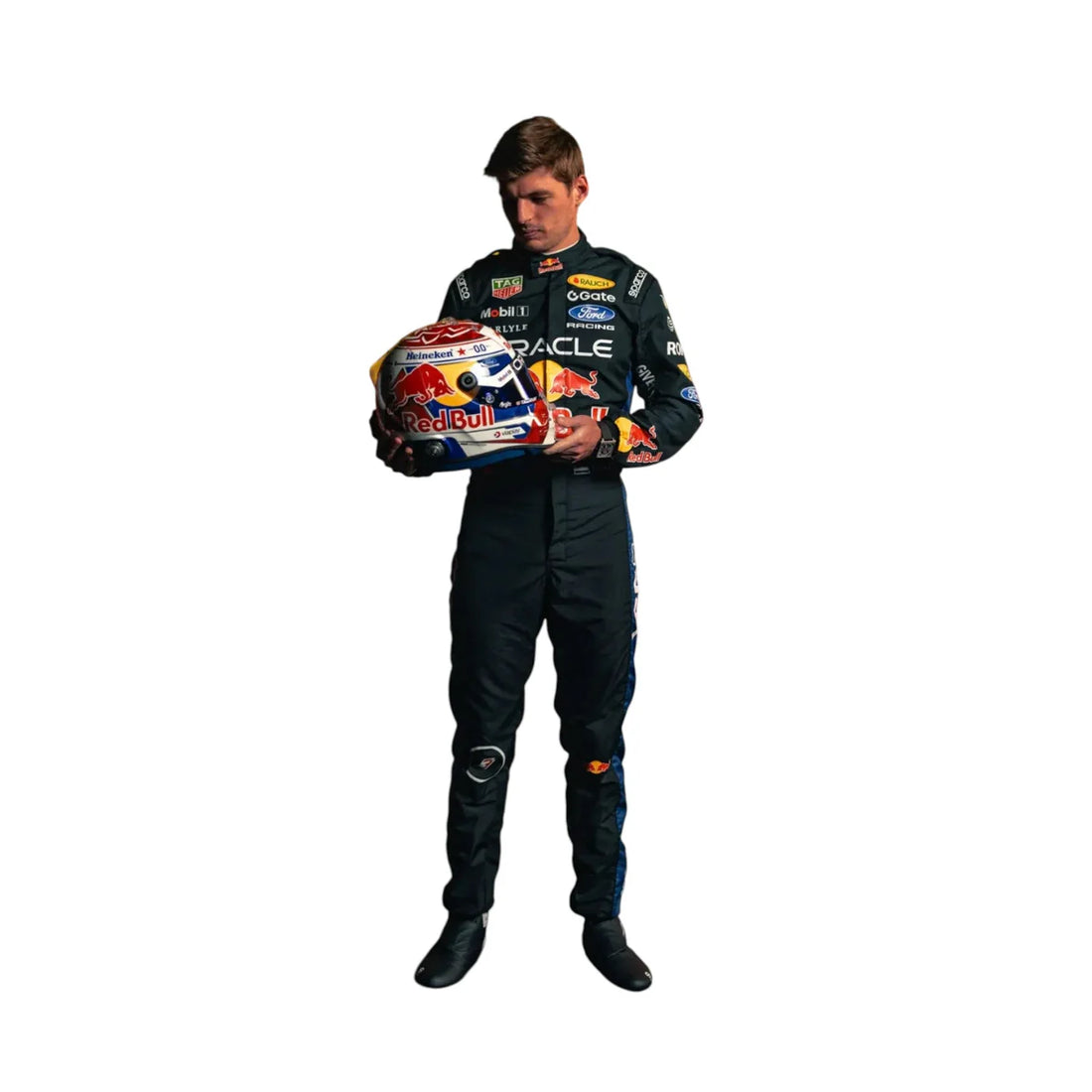 2026 Red Bull Racing Max Verstappen replica Navy Blue and Yellow professional kart racing suit - Racers Factory