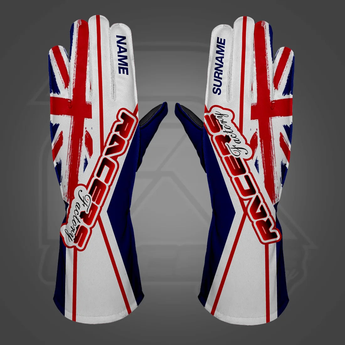 Racers Factory British Flag Karting Gloves