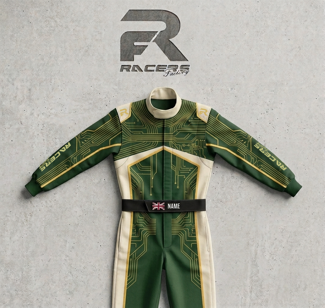 Racers Factory custom fully sublimated professional 600D Cordura kart racing suit with custom logos