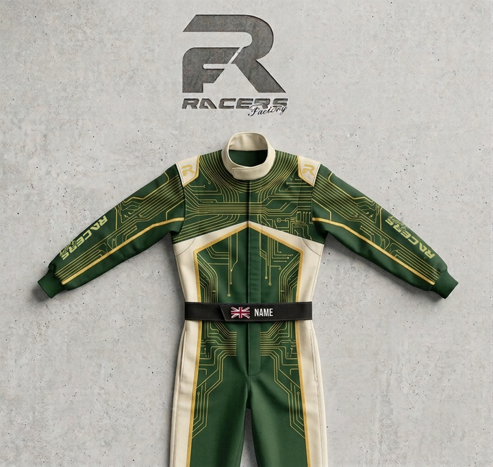 Racers Factory custom fully sublimated professional 600D Cordura kart racing suit with custom logos