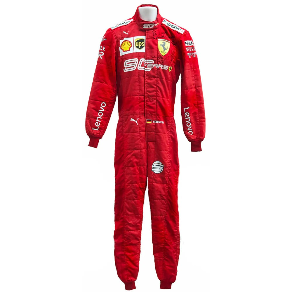 Sebastian Vettel 2019 Ferrari 90 Years anniversary racing suit - Racers Factory