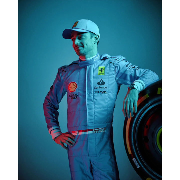 Scuderia Ferrari Charles Leclerc Miami Grand Prix race suits 2024