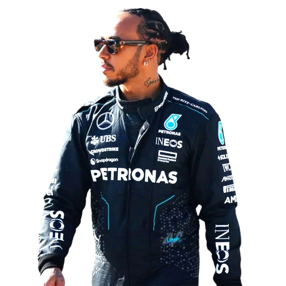 Lewis Hamilton 2023 Mercedes Inspired Suit | Black Edition LH44