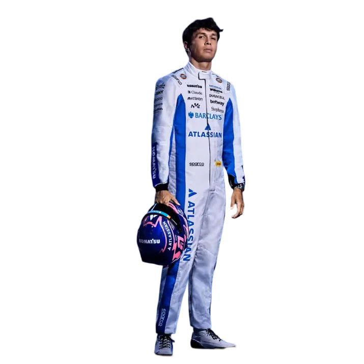 2026 Williams Racing Formula 1 Replica Suit Carlos Sainz Jr Alex Albon Luke Browning